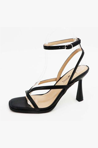 Emily Ankle Strap Heels | Black