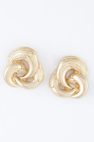 Tie Me Up Knot Stud Earrings | Gold