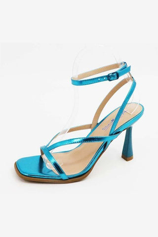 Emily Ankle Strap Heels | Blue