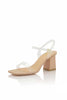 Anita Ankle Strap Block Heels | Clear