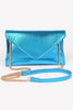 Wendi Envelope Metallic Clutch | Blue