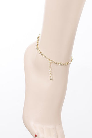 In the Cut Chain Link Anklet | Gold