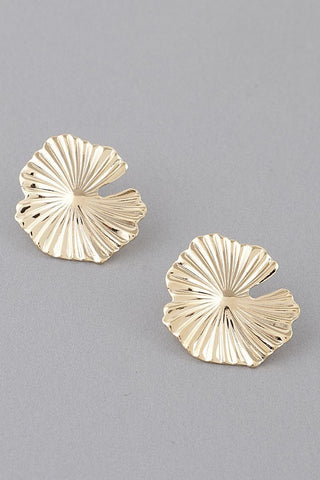Michelle Leaf Earrings | Gold