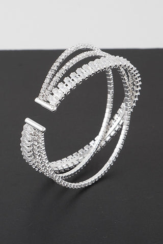 Tisha Rhinestone Bracelet | Silver