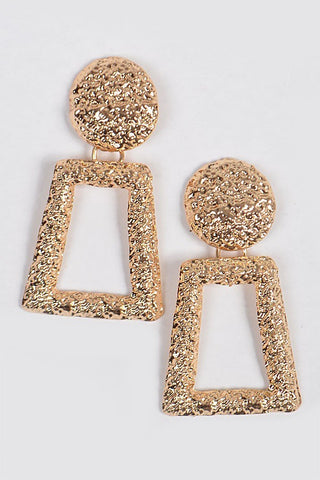 Amara Textured Earrings | Gold