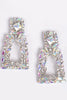 Luxe Rhinestone Earrings | Silver Iridescent