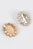 Princess Rhinestone Stud Earrings | Gold