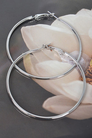 No Chill Hoop Earrings | Silver