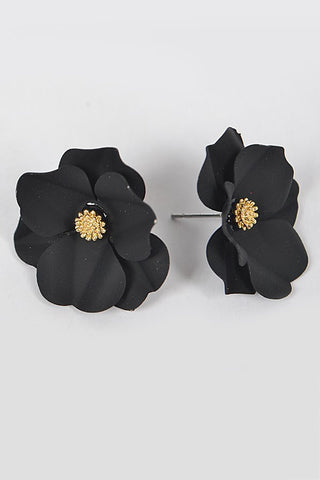 Floral Diva Earrings | Black