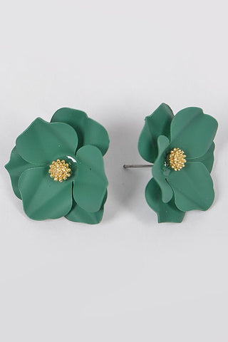 Floral Diva Earrings | Green