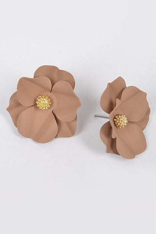 Floral Diva Earrings | Nude