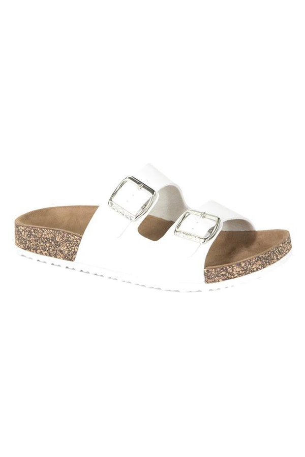 Superstar Cork Bottom Push In Sandals | White