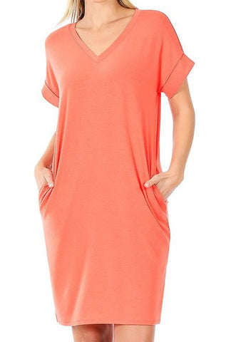 So Casual Dress | Coral