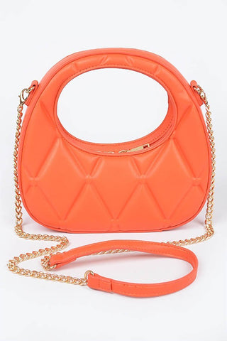 Giselle Quilted Crossbody Bag | Orange
