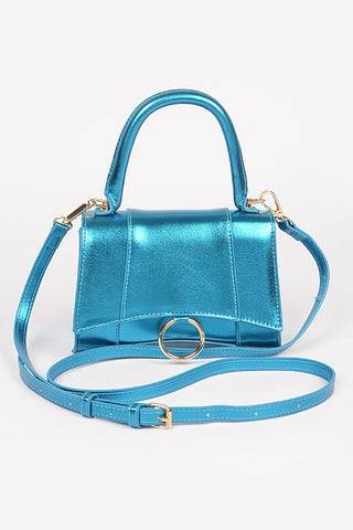 Elsi Crossbody Bag | Metallic Blue