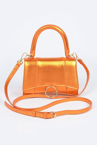 Elsi Crossbody Bag | Metallic Orange
