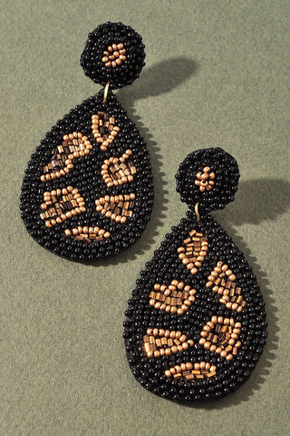 Summer Fling Beaded Earrings | Black