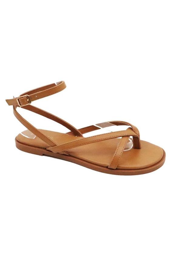 Marissa Ankle Strap Sandals | Tan