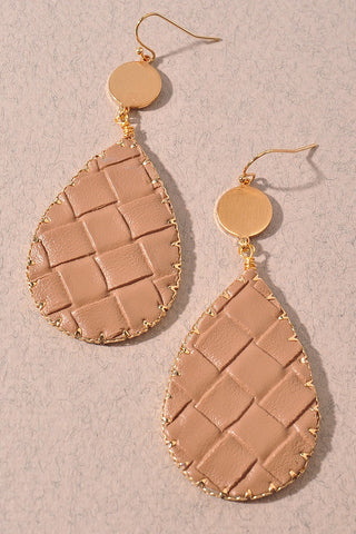 Satisfaction Teardrop Earrings | Tan
