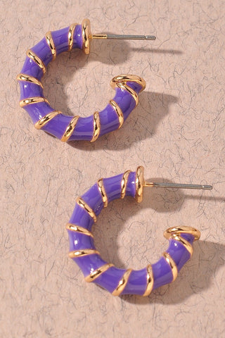 Never Miss Earrings | Purple