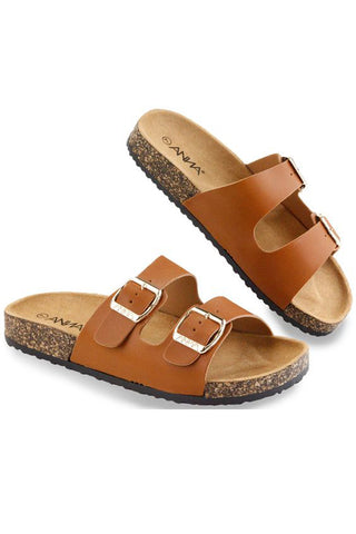 Superstar Cork Bottom Push In Sandals | Tan
